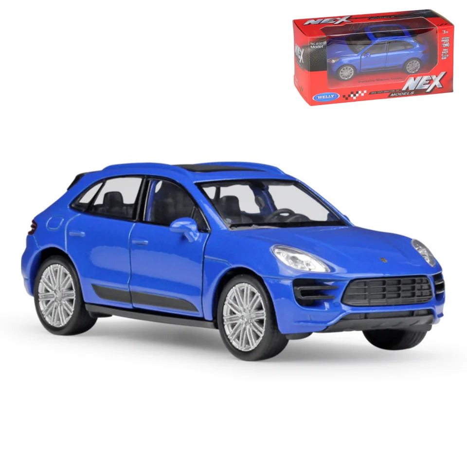 1/36 Porsche Macan SUV Toy Car Model For Children 5'' RMZ CiTY Diecast Sport Miniature Pull Back Collection Gift For Kid Boy