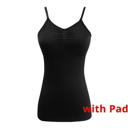 Women Tummy Control Shapewear Smooth Body Shaping Camisole Padded Tank Tops Slimming Underwear Seamless Compression Shaper