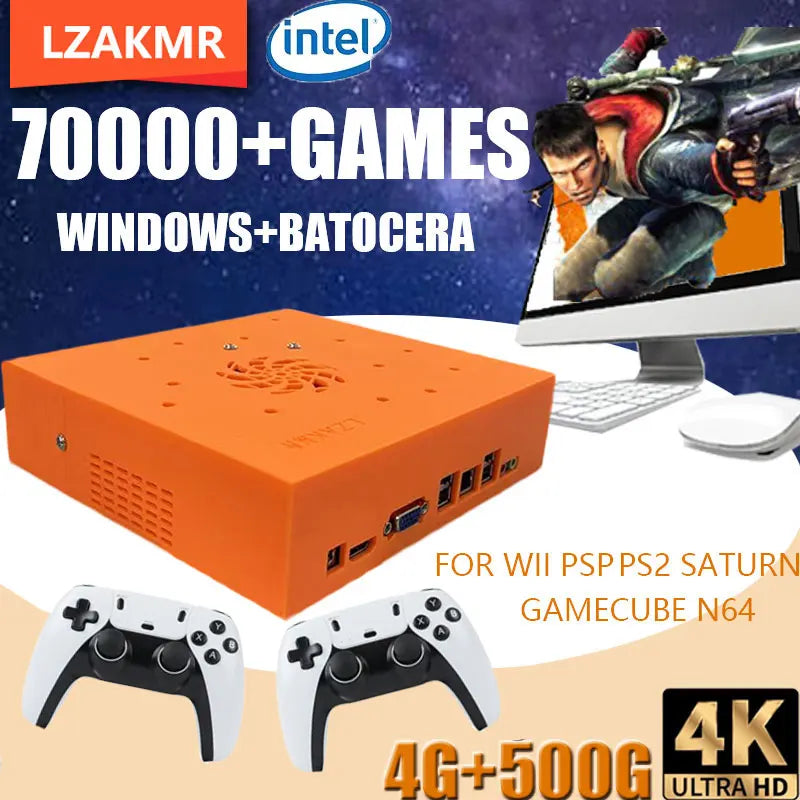 M8 Dual System Retro Game Console I3-3110M | 1TB HDD 70,000+ Games | PS2 Wii PSP N64 SS | Plug & Play TV | Wireless Controller