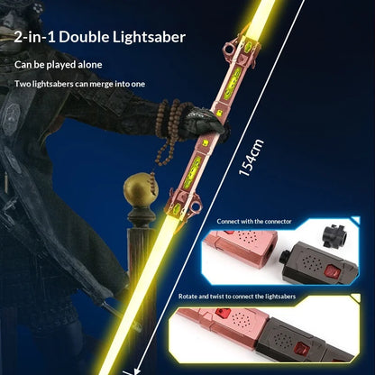 Children's Boy Laser Sword Planet Telescopic Light-Up Sword Two-In-One Multicolor Flashing Fluorescent Stick Toy Gift