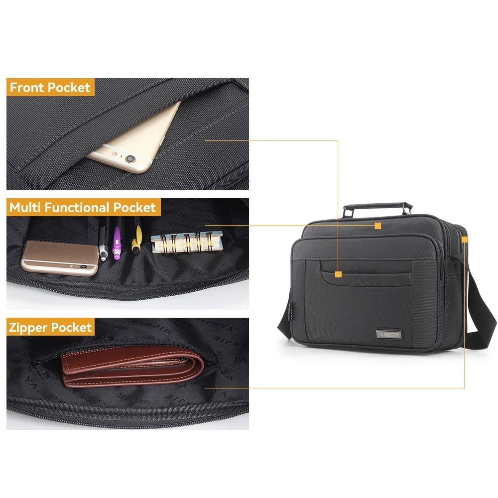 Shoulder Bag Men Handbags Messenger Small Business Briefcase Large Capacity Multifunction Fashion Casual Waterproof