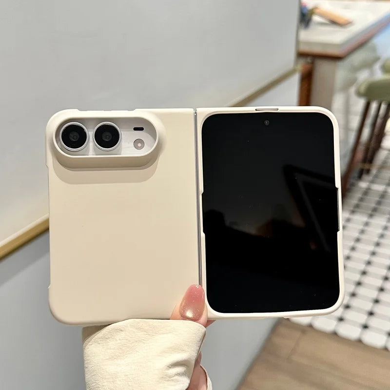 For iPhone Duo Case Fashion Solid Pure Color Frosted Slim Matte Phone Case for iPhone Duo 18 Fold Hard Shockproof Back Covers