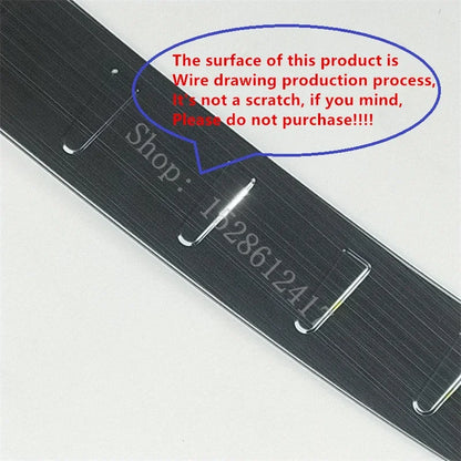 For PORSCHE Cayenne 2011 2012~2014 stainless steel Trunk Rear guard Tread Plate Rear Bumper Protector Sill Car accessories