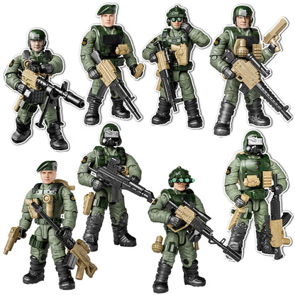 World War Army Military Soldiers Special Forces Model Assemble Building Blocks Bricks Children's Toys Gift