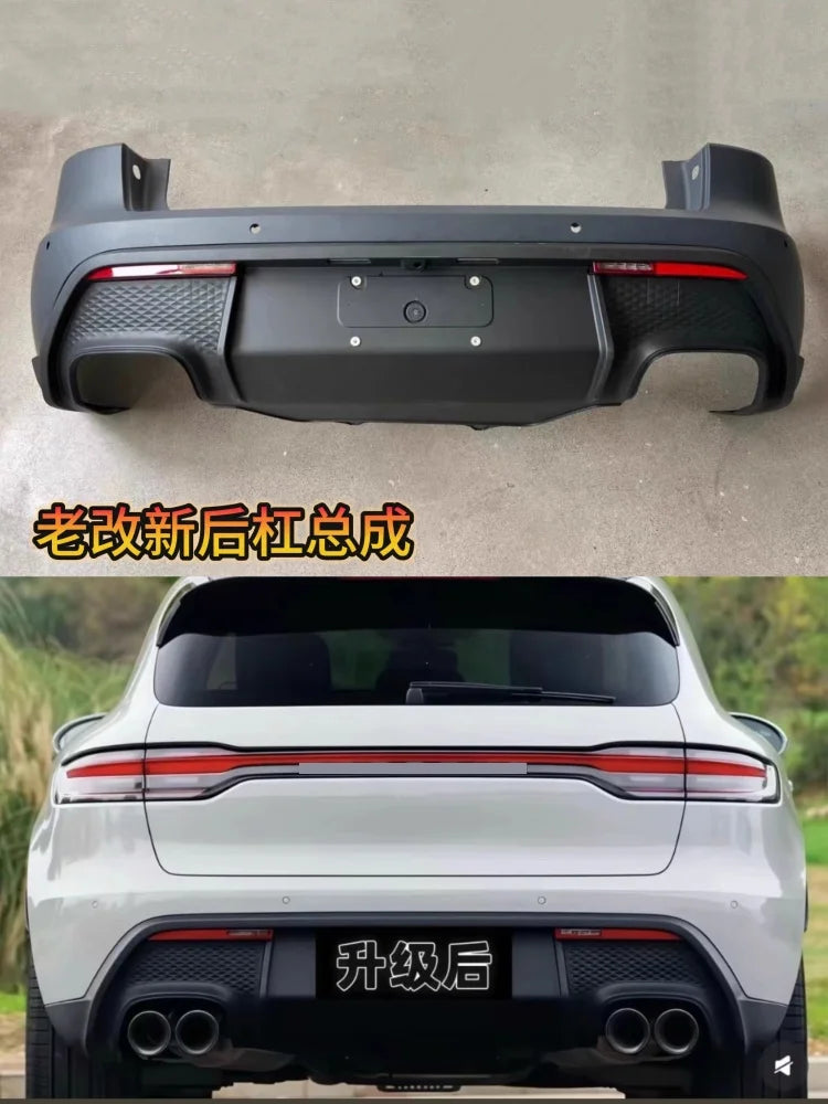 Rear bumper Assembly for Porsche macan 14-22 modified 2023 style Rear bar Surround Body Kit Car Accessories