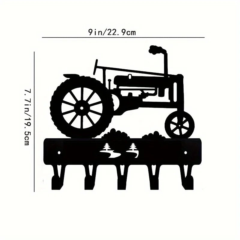 Black Racing Car Metal Wall Art Key Holder, Waterproof Rustproof Heavy Duty for Home Garage Decor Gift