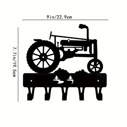 Black Racing Car Metal Wall Art Key Holder, Waterproof Rustproof Heavy Duty for Home Garage Decor Gift