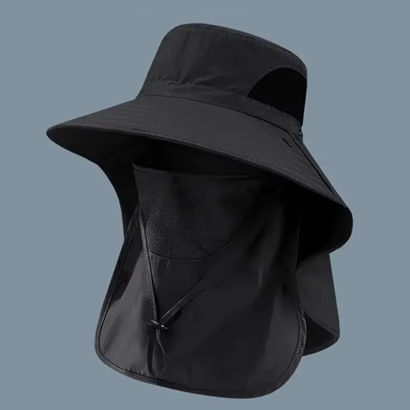Men's Summer Fishing Hat Wide Brim UV Protection Cap for Outdoor Sports Climbing Lightweight Sun Hat Fishing Cap