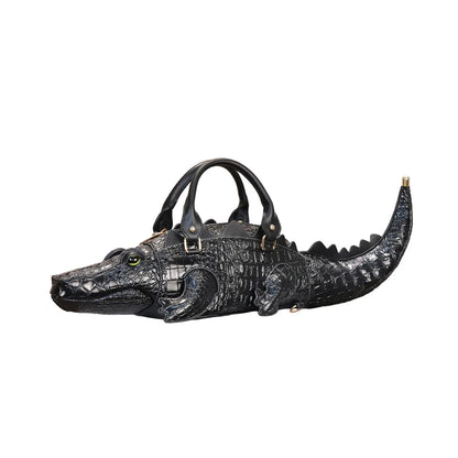 New Trendy Crocodile Shape Handbag for Women, Europe and America Fashion Tote Designer Female Casual Shoulder Crossbody Bag Ins