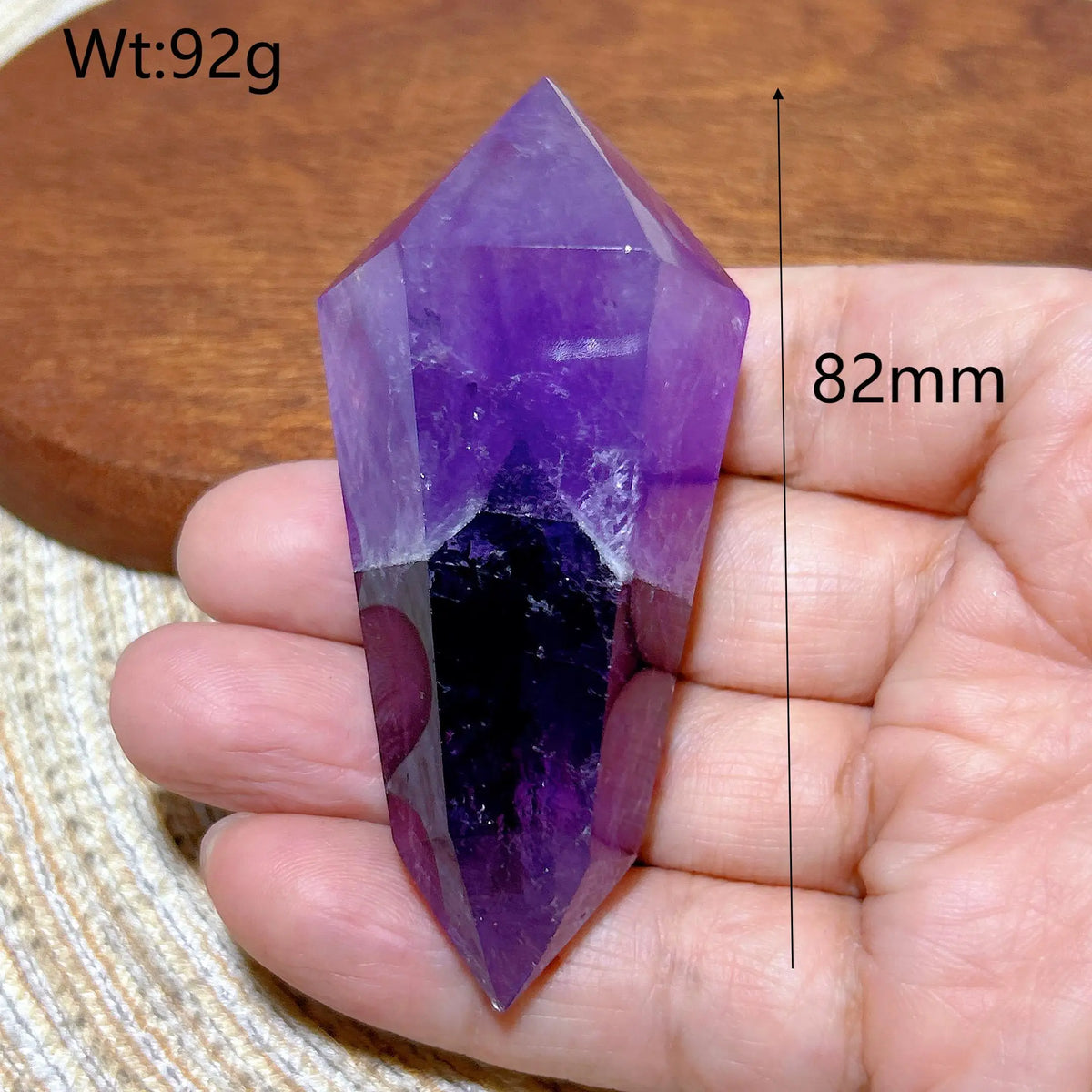 Natural Crystal Two Color Amethyst Double Point Tower Healing Rainbow High Quality Gemstones Energy Home Decorations Gift