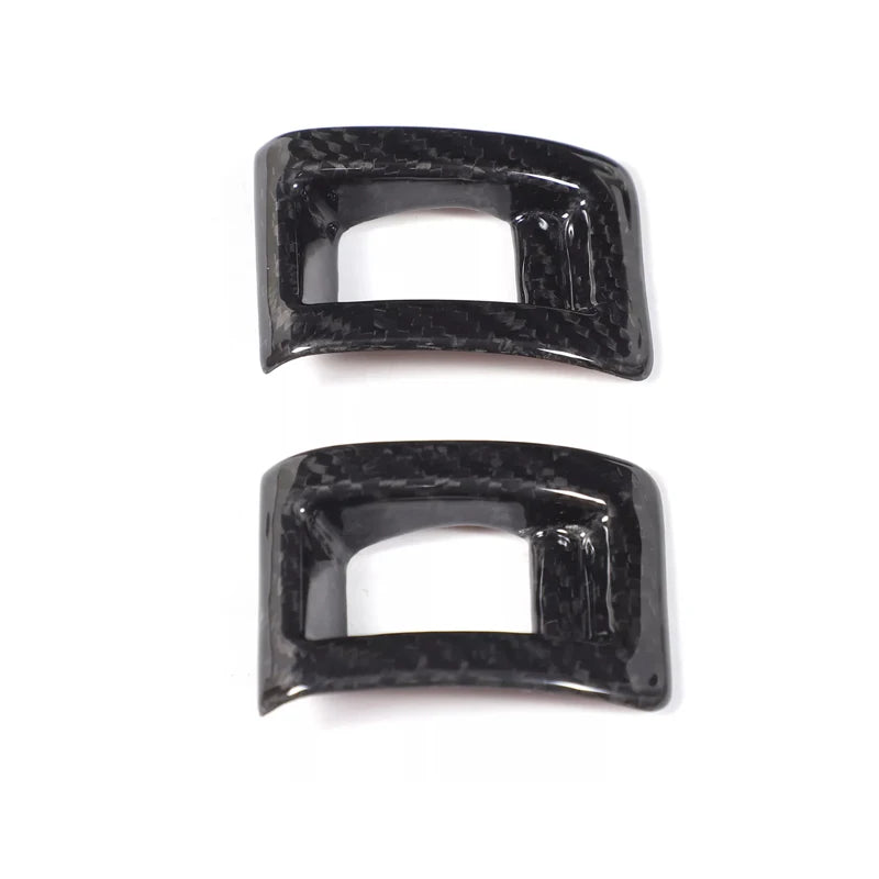 For Nissan GTR R35 2008-2016 Real Carbon Fiber Car Inner Door Lock Buttom Panel Cover Decoration Car Interior Accessories