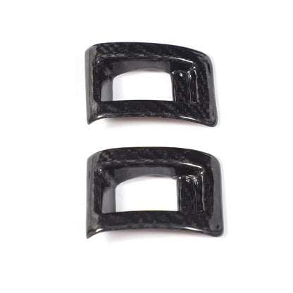 For Nissan GTR R35 2008-2016 Real Carbon Fiber Car Inner Door Lock Buttom Panel Cover Decoration Car Interior Accessories