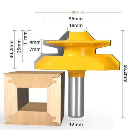 Carpentry tools paneling cutter, high-end 45-degree mortise and tenon milling cutter, profile cutter, right-angle cutter ...