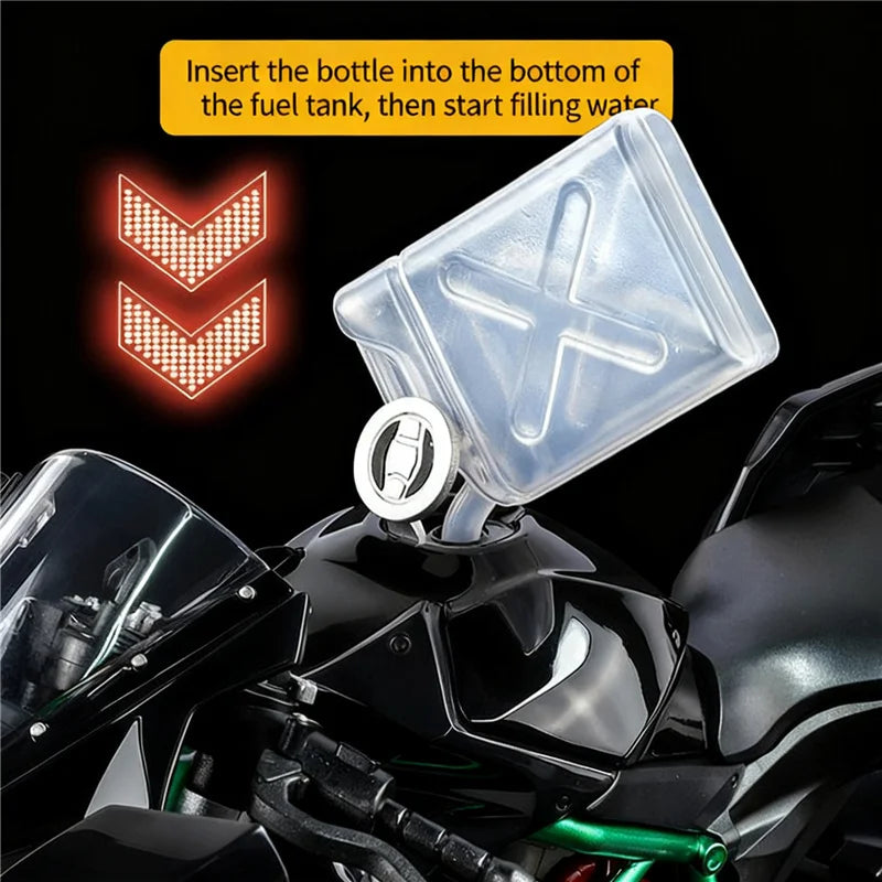 Key Control 1:9 H2 H2R Alloy Sports Motorcycle Model Diecasts Track Racing Motorcycle Model Sound Light With Spray Kids Toy Gift