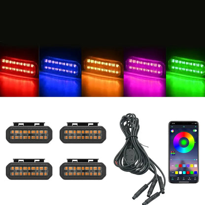 For Toyota Land Cruiser Prado LC250 LED Grille Light Front Bumper Safety Warning Signal Lamp With Wiring Harness