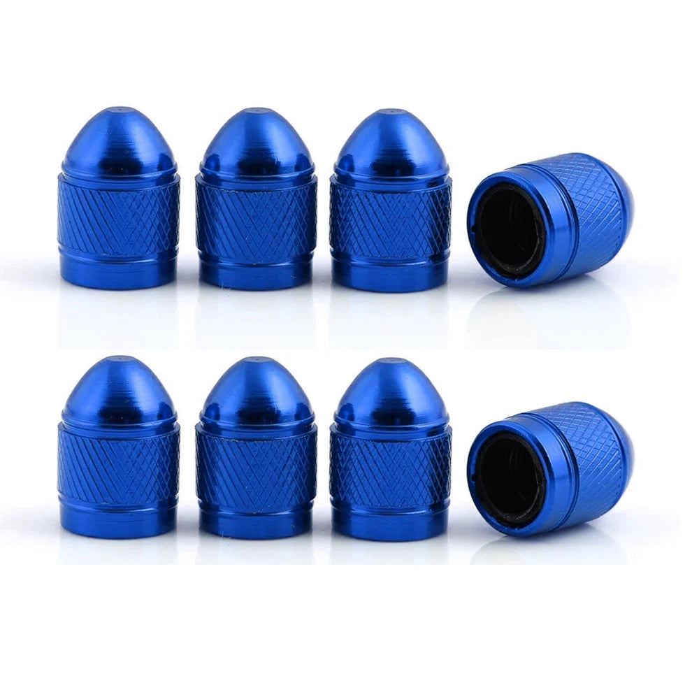 8PCS Tire Wheel Caps Metal Tyre Air Stem Dust Nipple Caps with Plastic Liner Corrosion Resistant Leak-Proof Cars and Motorcycles