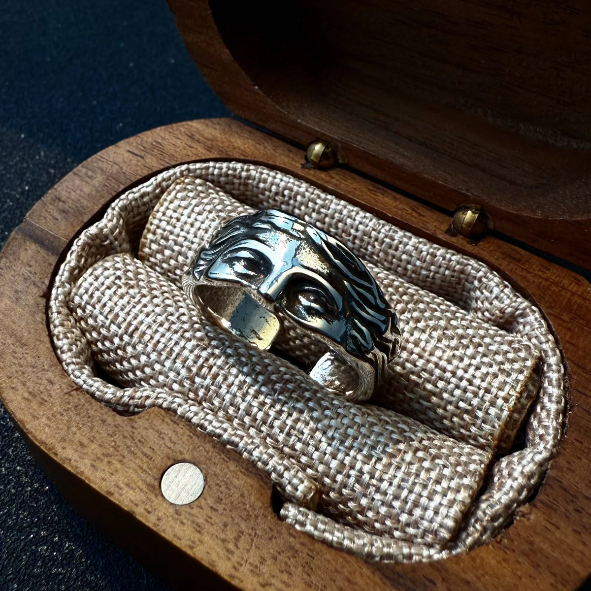 Retro Half Face Venus Adjustable Open Ring For Men Women Greek Myths Punk Gothic Edgy Brass Jewelry Unisex Accessories Art Gift