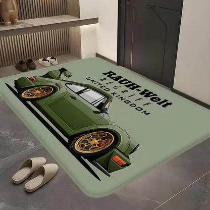 Tokyo JDM RWM Sports Car Carpet for Home Decor Floor Mat Living Room Rugs Bedroom Hallway Non-Slip Carpet Kitchen Rug Doormats