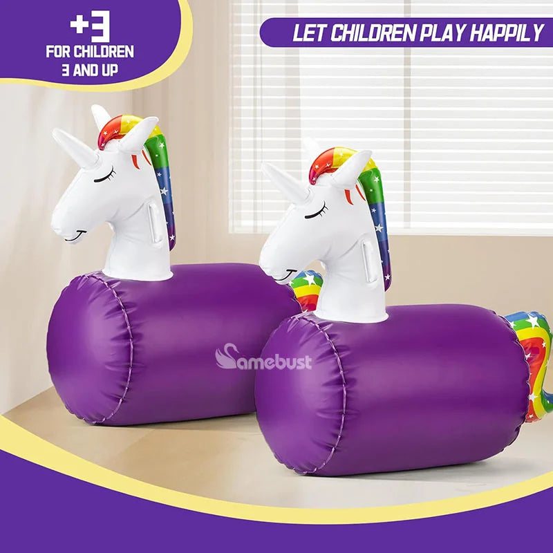 Camebust Inflatable Hopping Toddlers Toys Bouncy Unicorn Horse Dinosaur, Kids Ride On Bouncer, Jumping Bouncing Animal Hopper