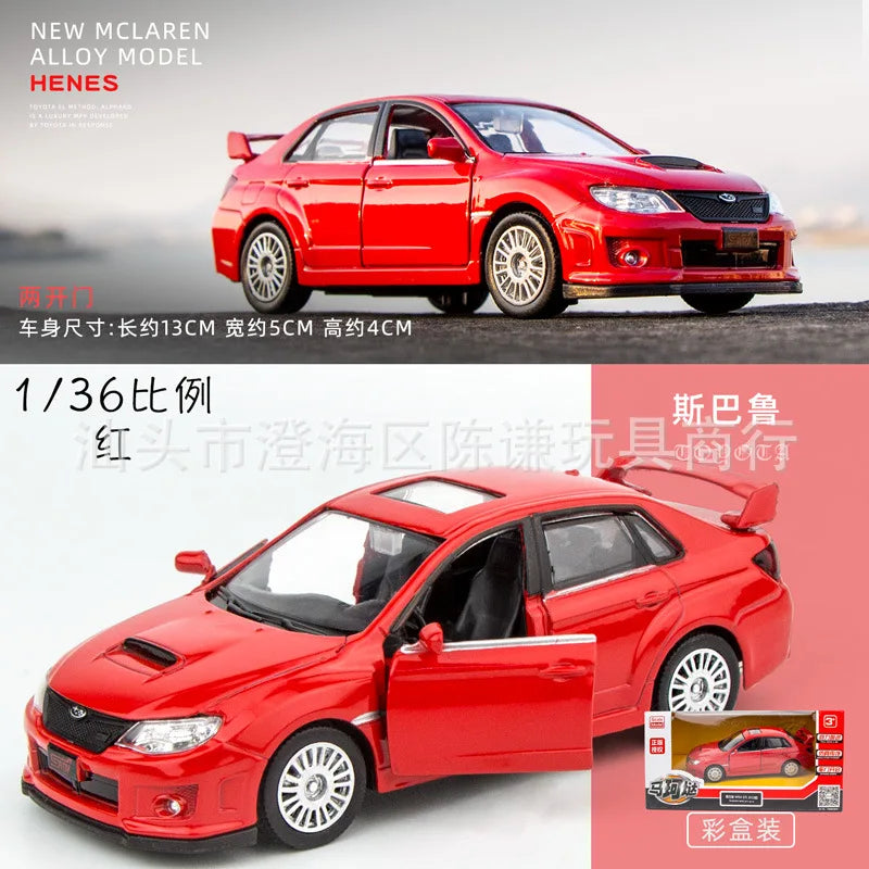 1:36 WRX STI Alloy Racing Car Model Diecasts Simulation Metal Toy Car Model Pull Back