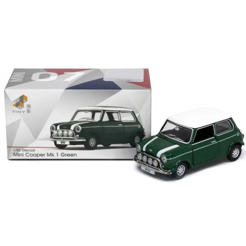TINY 1:50 Mini Cooper Series Die cast alloy car model Adult collectible ornaments
