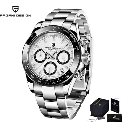 PAGANI Design PD1644 Men Quartz Watches Top Brand Luxury Sports Sapphire Stainless Steel Waterproof Chronograph Reloj Hombre