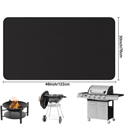 Outdoor Barbecue Pad for Protecting Wooden Floors Heat Resistant Fire Pit Mat, Flame Retardant Pad