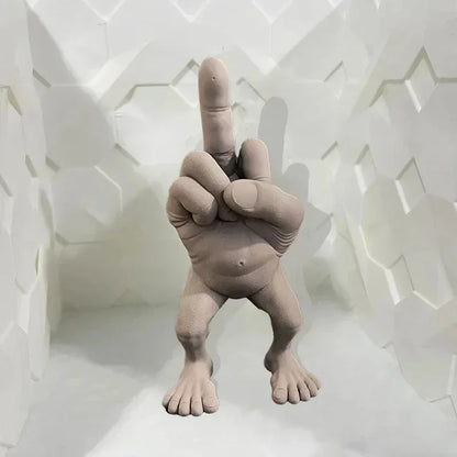 Middle Finger Figure With Legs Office Desk Resin Ornaments Creative Funny Middle Finger Desktop Decoration