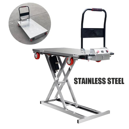 New 300KG Electric Hydraulic Lithium Battery Lifting Platform Cart Suitable for Small Truck Van Lifting Table Small Lifting Tabl