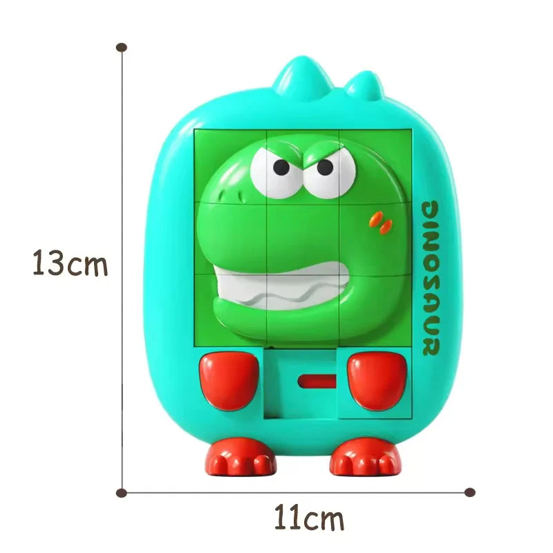 3D Cartoon Animal Huarong Road Slide Puzzle Games Children Board Game Thinking Training Nine Grids Kids Educational Puzzles Toy