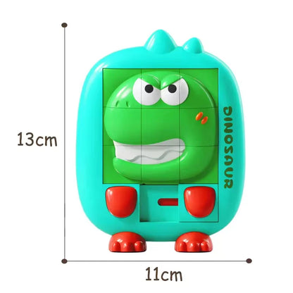 3D Cartoon Animal Huarong Road Slide Puzzle Games Children Board Game Thinking Training Nine Grids Kids Educational Puzzles Toy