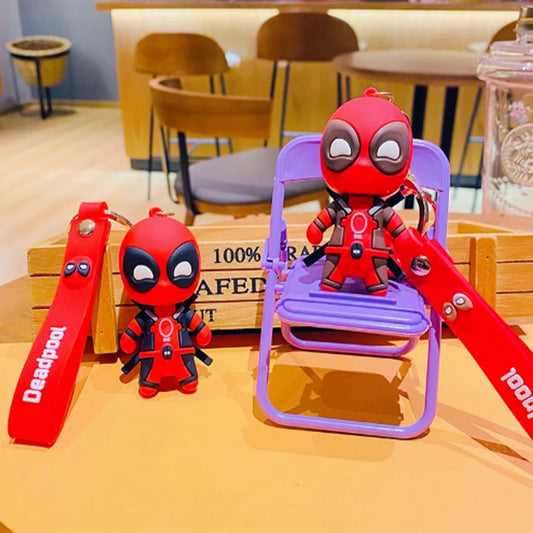 New Anime Mutants Deadpool Keychain Movie Superhero villain Doll Pendant Car Key chain Ring Jewelry Gifts Boys Party Gifts Toys
