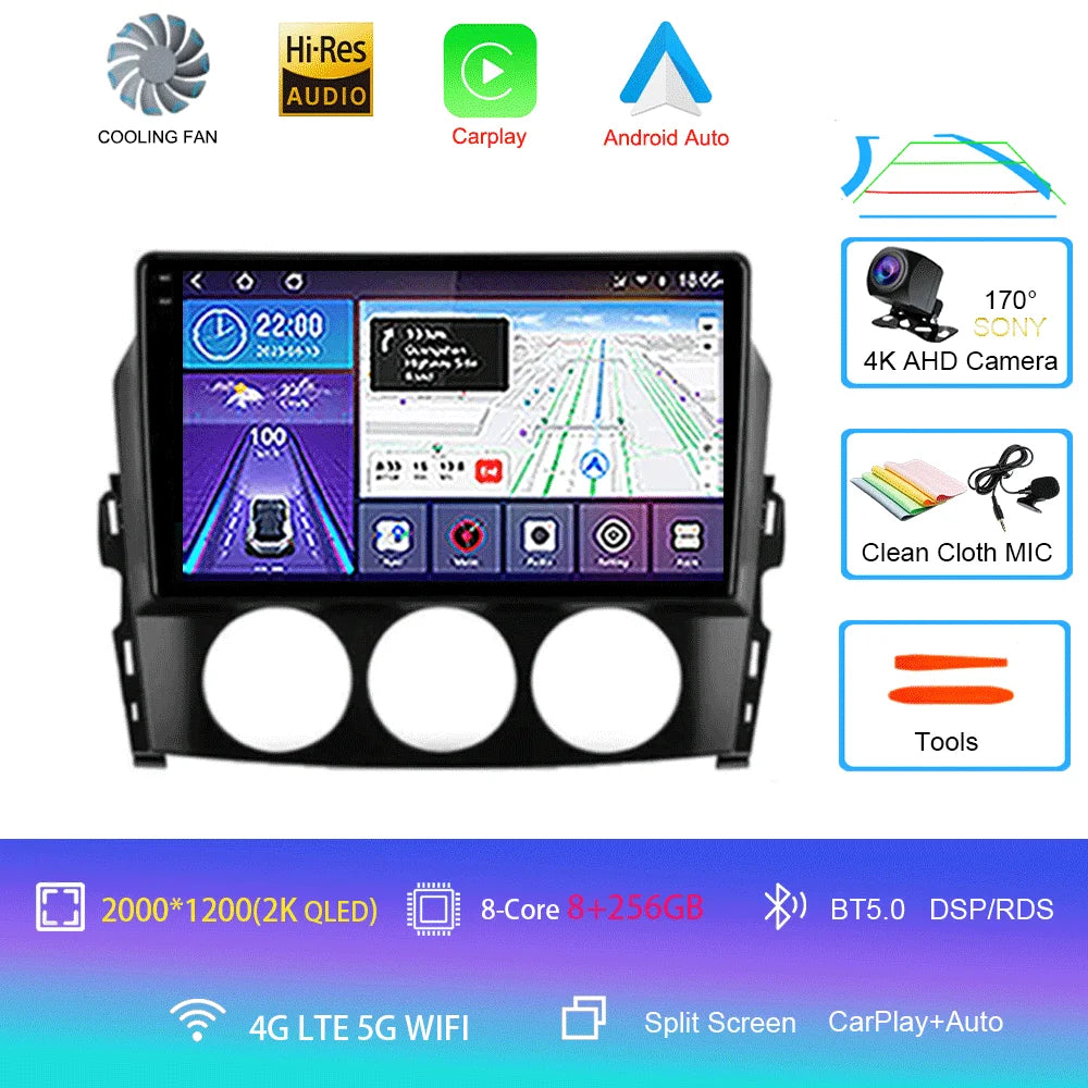 Android 16 Auto Car Radio Video Multimedia Player For Mazda Mx5 2005 - 2012 Navigation GPS Autoradio Head Unit Monitor Carplay