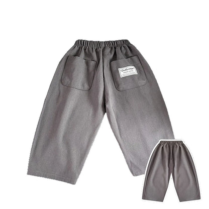 1 Piece Children's Spring Autumn Trousers Boys Girls Straight Pants Casual Trousers