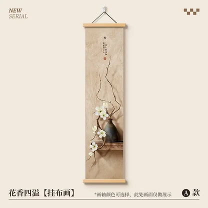 Japanese Zen Wall Hanging Decor for Tea, Corridor, Background Wall - Enso Circle Rock Garden Cloth Tapestry, Room Decor Aestheti