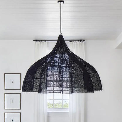 Wabi Sabi Rattan Pendant Lamp Modern Living Room Wicker Pendant Lamp Restaurant Kitchen Dining Room LED Handmade Pendant Light