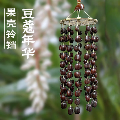 Indonesia Natural Plant Shell Bell Pendant Sound Therapy Meditation Hand Ringing Bells Plant Fruit Wind Chimes Pendant