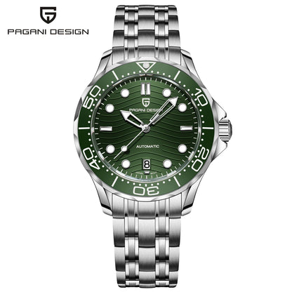 2025 New PAGANI DESIGN Diving Mens Watches Gold Luxury Automatic Watch For Men Mechanical Wristwatches AR Sapphire Ceramic Bezel