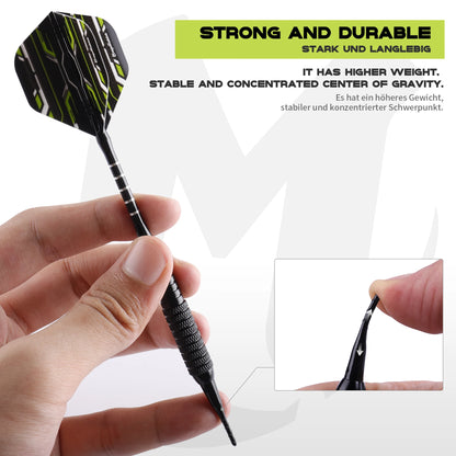 MageRabbit Professional Soft Darts Premium, Soft Dart Set, 12pcs 16g/ 0.56oz 2BA Iron Dart Barrel