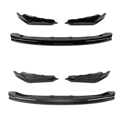 For BMW M3 G80 M4 G82 2021-2024 Front Bumper Lip Spoiler Diffuser Splitters Body Kit Aprons Cover Guard Trim Tuning Gloss Black