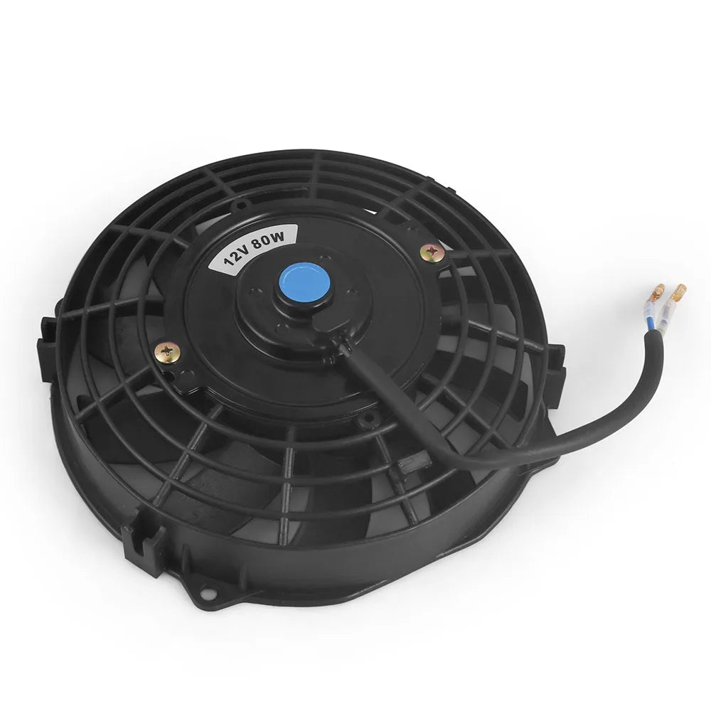 Universal 7/10/12/14 Inch 12V 80W 2100RPM Car Air Conditioning Electronic Radiator Cooling Fan Blade Electric Cool Mounting Kit