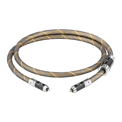 HiFi RCA Digital Coaxial Audio Cable Hi-end OCC Sterling Silver Plated 75Ω SPDIF Coaxial RCA Cable for Subwoofer CD TV