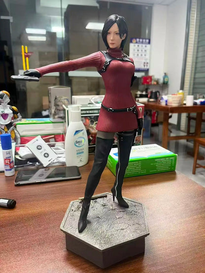 Ada Wong Figure, Resident Evil Game Merchandise, Red-Clothed Female Agent Static Statue Model