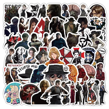 Resident Evil Stickers Graffiti Stickers DIY Diary Phone Case Handmade Scrapbook Aesthetic Stickers