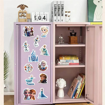 •50pcs Cartoon Elsa Stickers Princess Anna Cute Decal Laptop Phone Fridge Suitcase Diary Scrapbooking Sticker