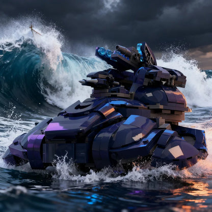 813pcs MOC T26 Zurdo Pattern Wraith Mortar Tank Halo Space Model Building Blocks Creative Gift DIY Display Decor Adult Premium