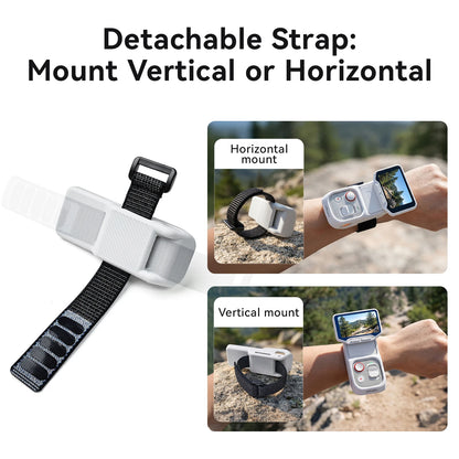 aMagisn Silicone Case with Wrist Strap for Insta360 Luna Ultra Detachable Touchscreen , Real-time Preview for Vlogging Travel