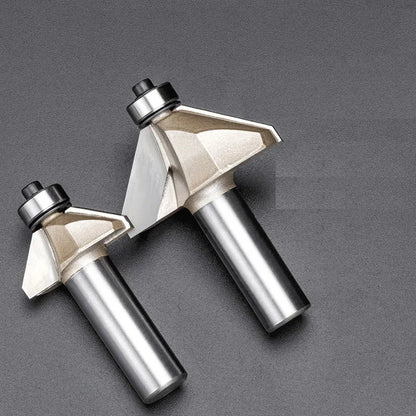 Tideway 45 Deg Bevel Edge Forming Chamfer Router Bits with Bearing Chamfering CNC Wood Cutting Tools Woodworking Milling Cutter
