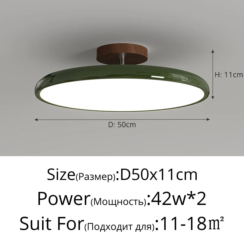Retro Round LED Ceiling Light Living Room Light Home Hotel Lighting Fixture Bedroom Ceiling Lamp Vintage Children‘s Room Light