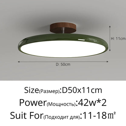 Retro Round LED Ceiling Light Living Room Light Home Hotel Lighting Fixture Bedroom Ceiling Lamp Vintage Children‘s Room Light